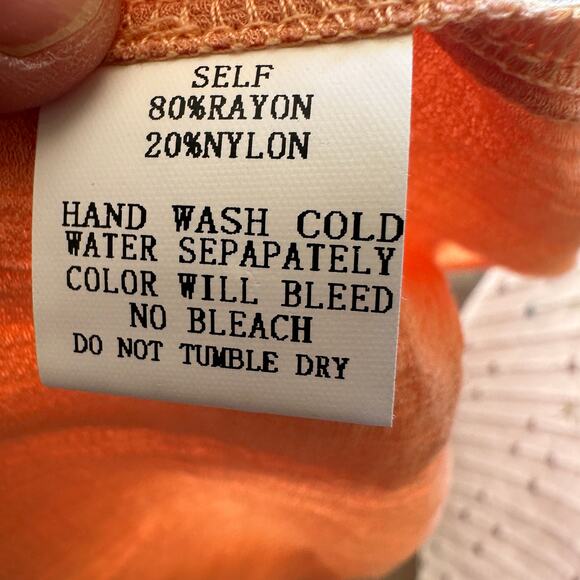 Gauze Tiered Ruffle Mini Skirt SMALL Pastel Peach Boho Western Cottage Peasant - Picture 6 of 6